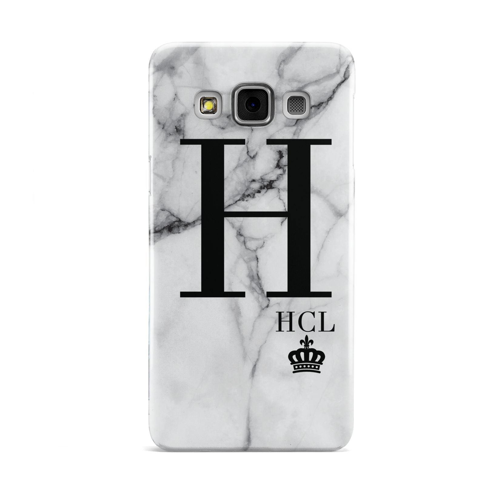 Personalised Marble Big Small Initials Samsung Galaxy A3 Case