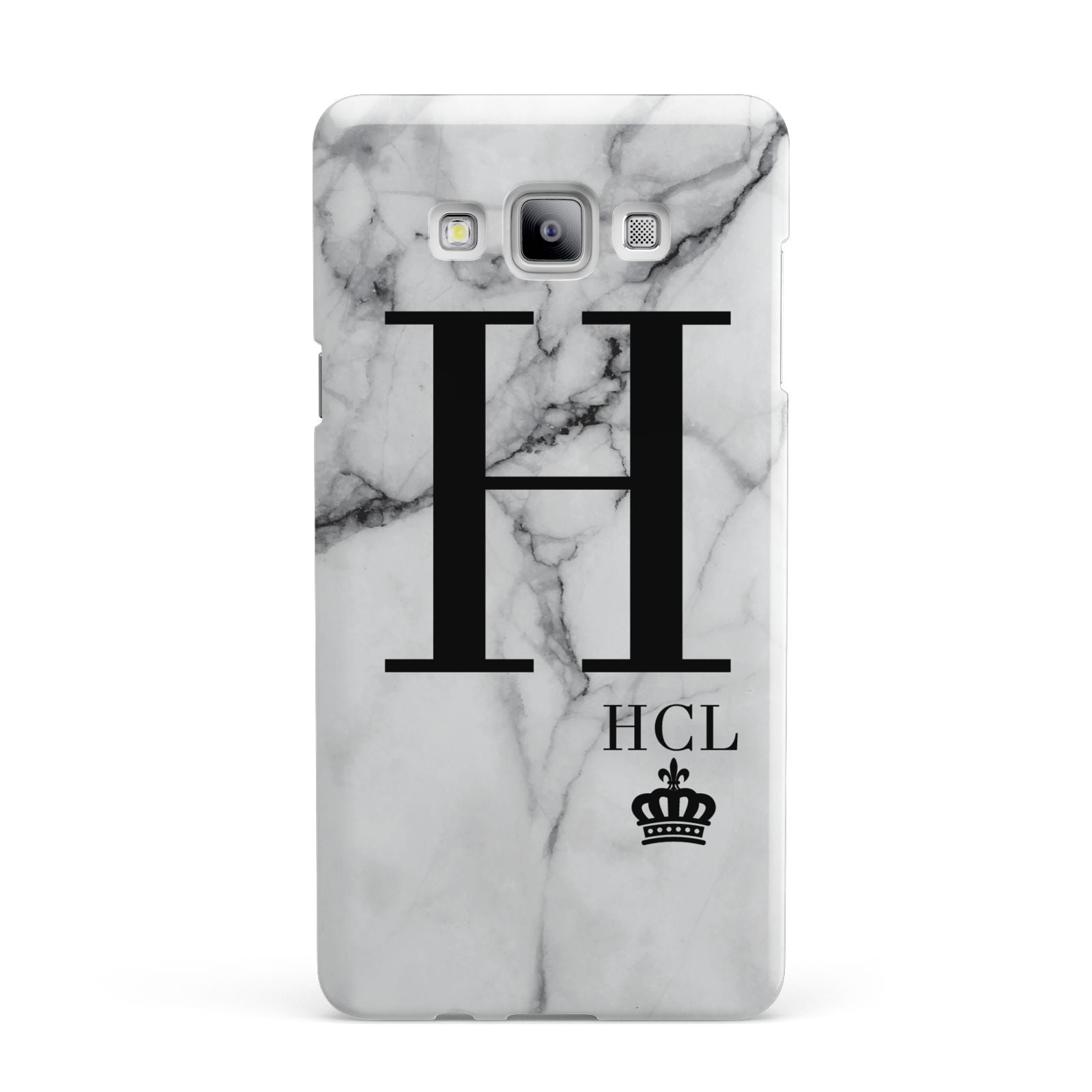 Personalised Marble Big Small Initials Samsung Galaxy A7 2015 Case