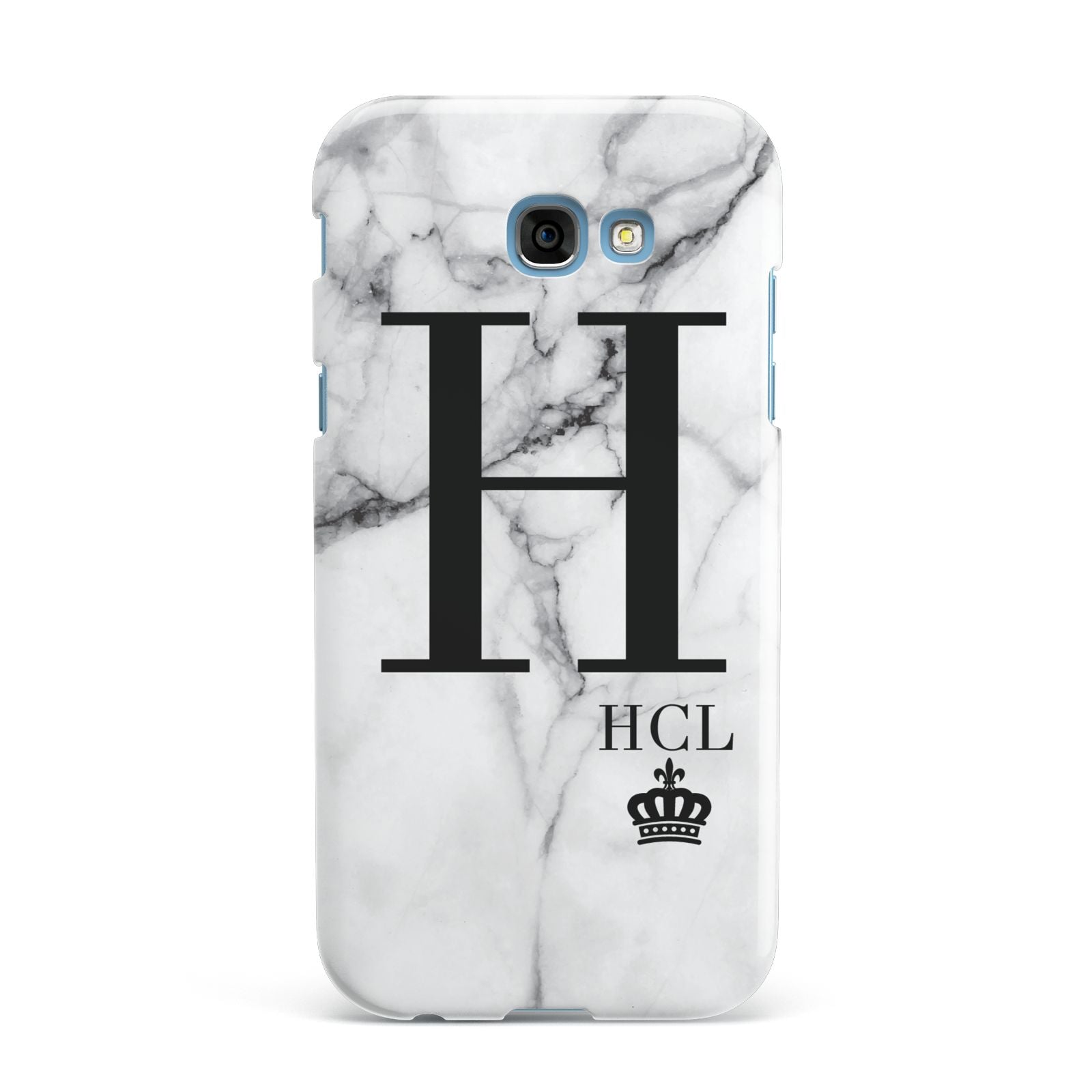 Personalised Marble Big Small Initials Samsung Galaxy A7 2017 Case