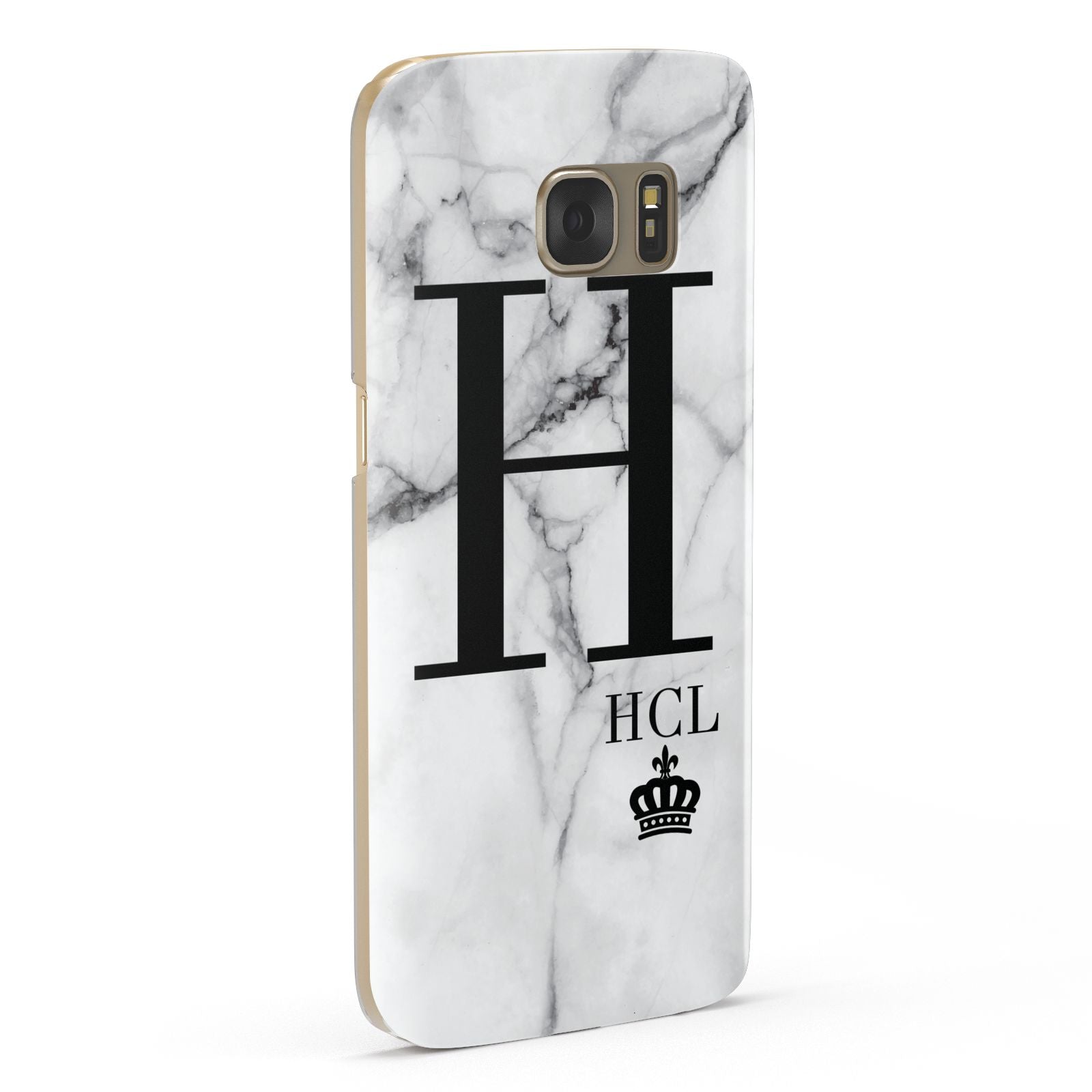 Personalised Marble Big Small Initials Samsung Galaxy Case Fourty Five Degrees