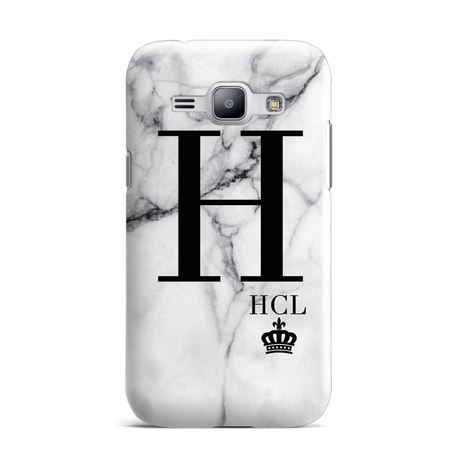 Personalised Marble Big Small Initials Samsung Galaxy J1 2015 Case