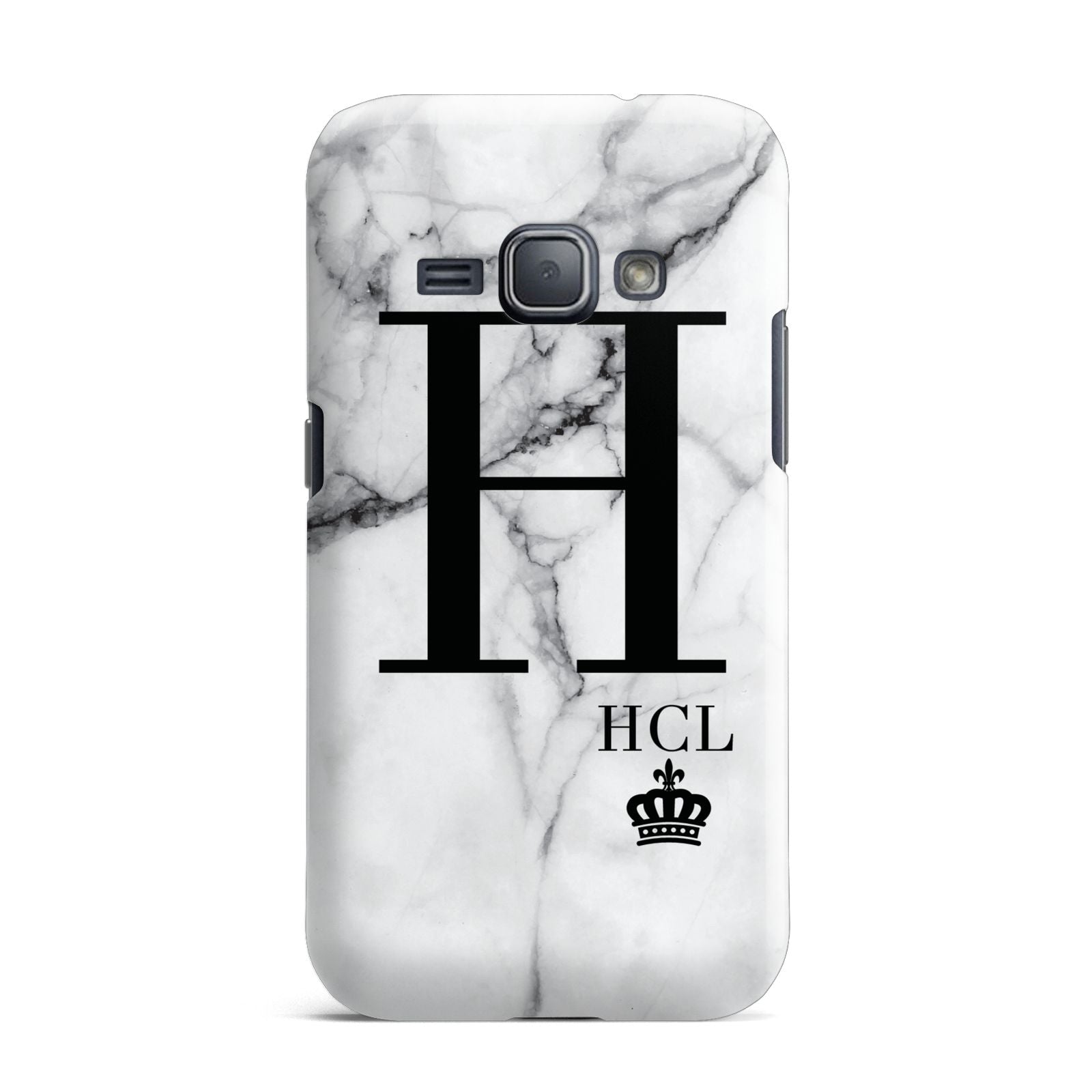 Personalised Marble Big Small Initials Samsung Galaxy J1 2016 Case