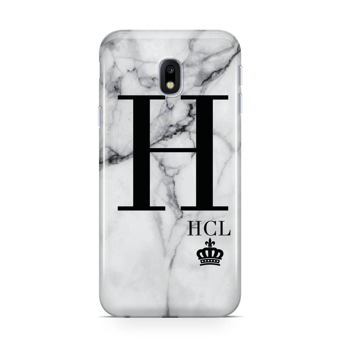 Personalised Marble Big Small Initials Samsung Galaxy J3 2017 Case