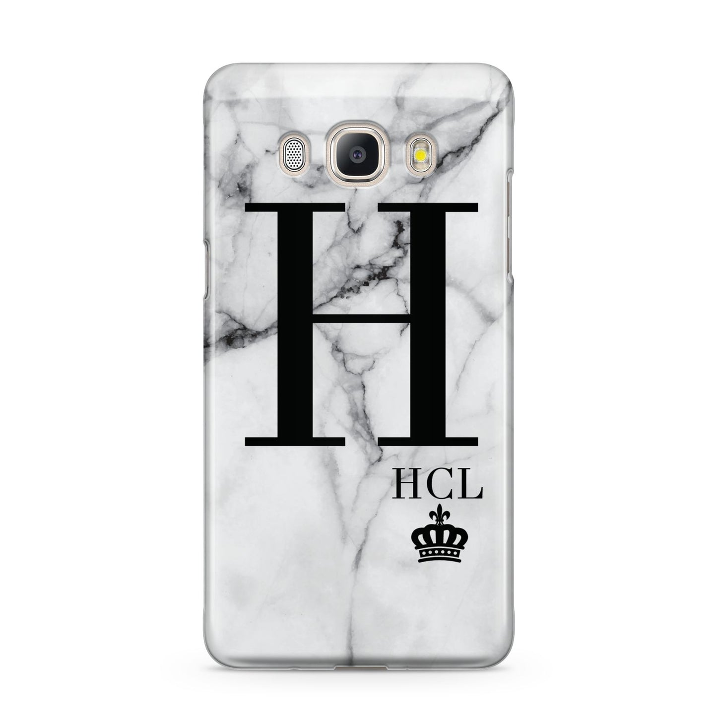 Personalised Marble Big Small Initials Samsung Galaxy J5 2016 Case