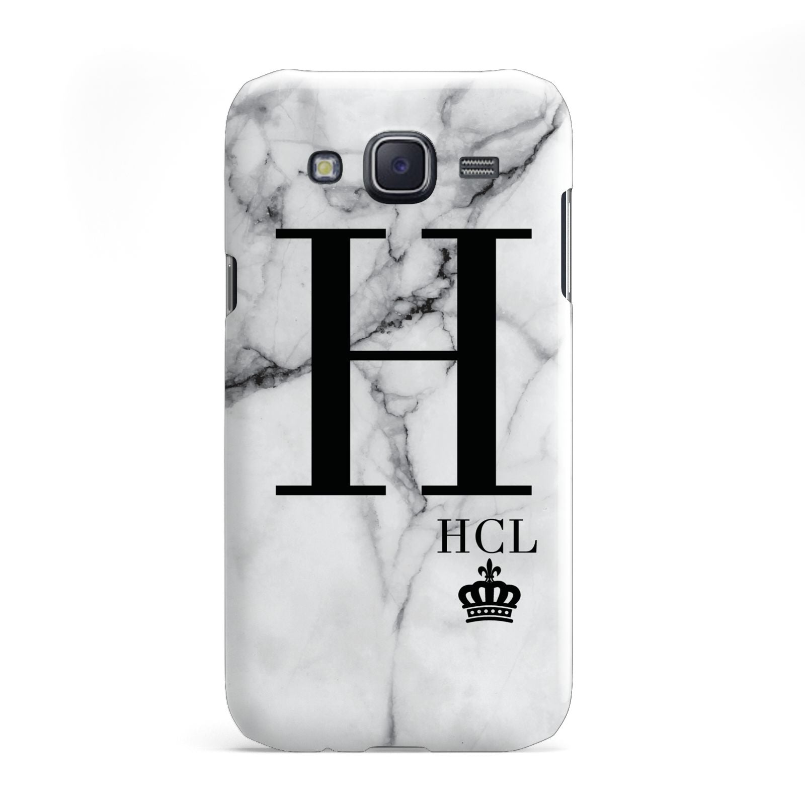 Personalised Marble Big Small Initials Samsung Galaxy J5 Case