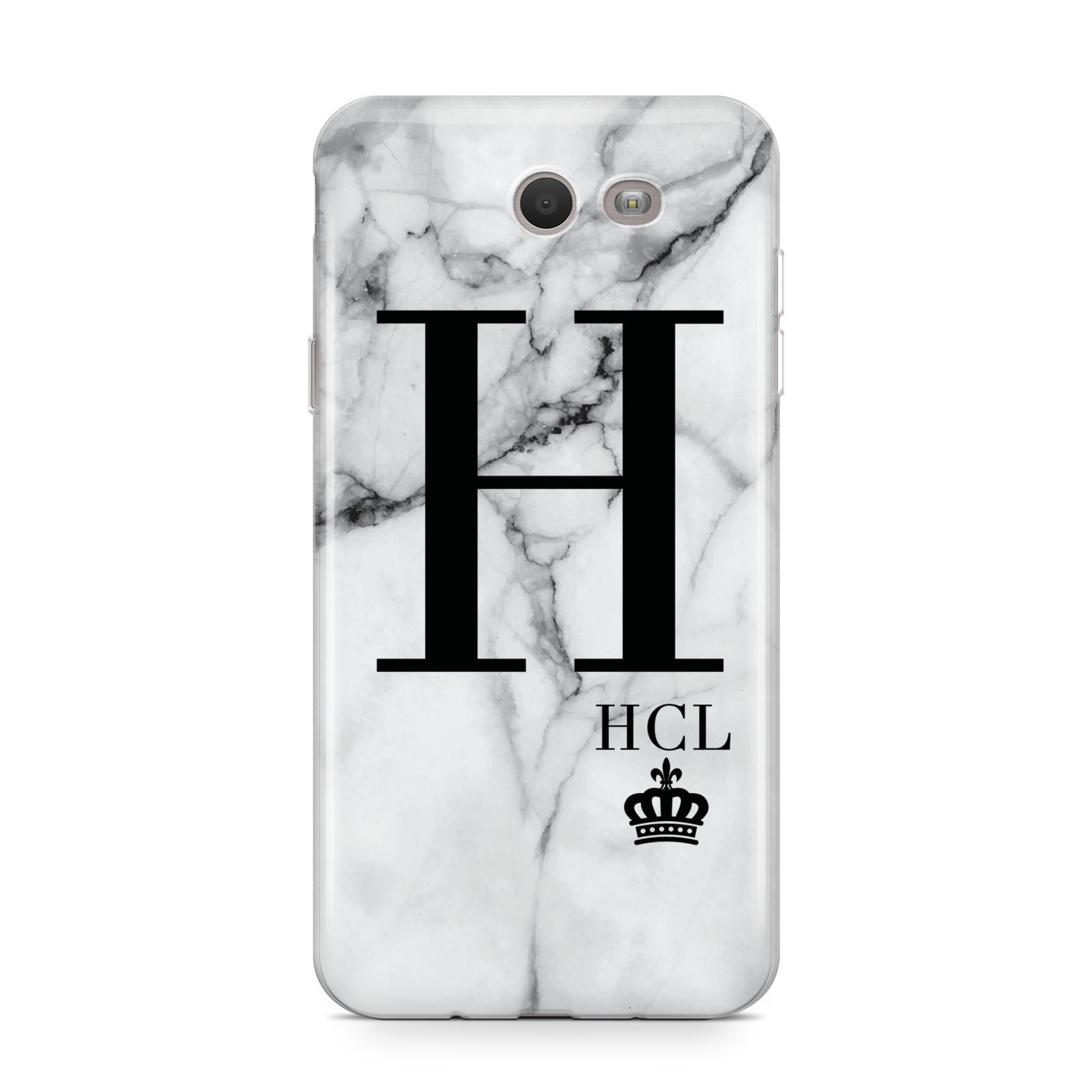 Personalised Marble Big Small Initials Samsung Galaxy J7 2017 Case