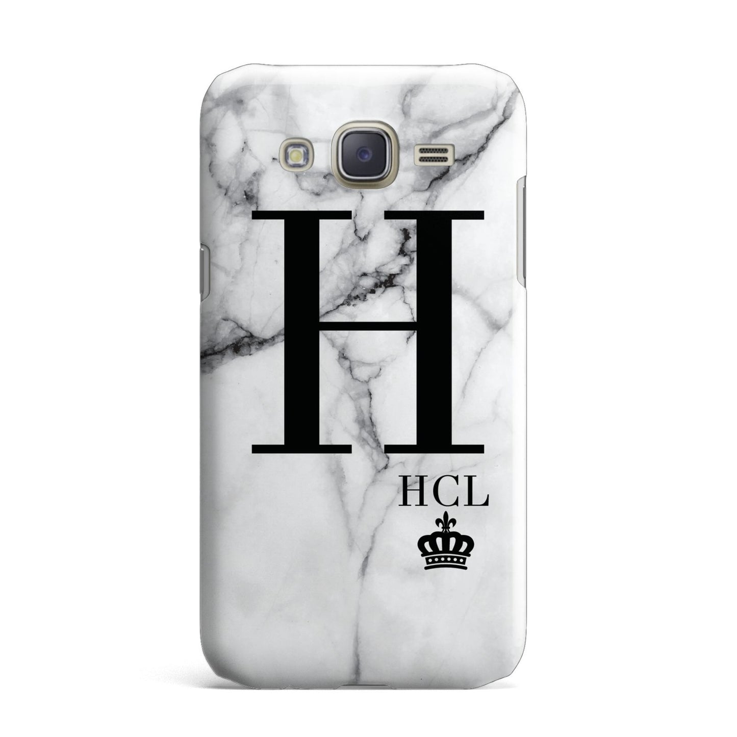 Personalised Marble Big Small Initials Samsung Galaxy J7 Case