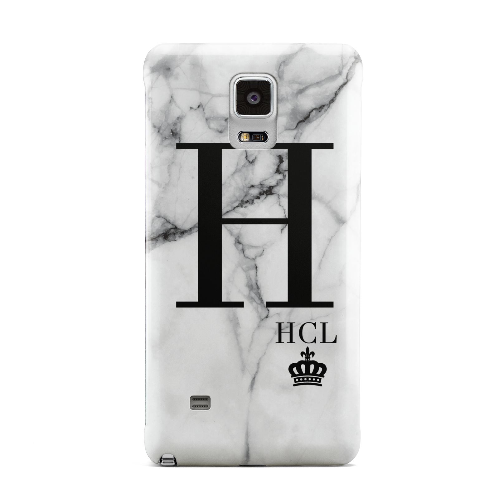 Personalised Marble Big Small Initials Samsung Galaxy Note 4 Case