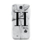 Personalised Marble Big Small Initials Samsung Galaxy S4 Case