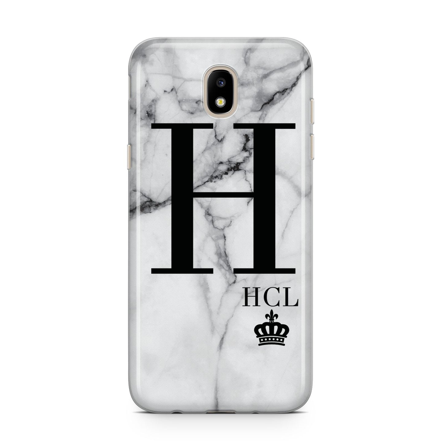 Personalised Marble Big Small Initials Samsung J5 2017 Case
