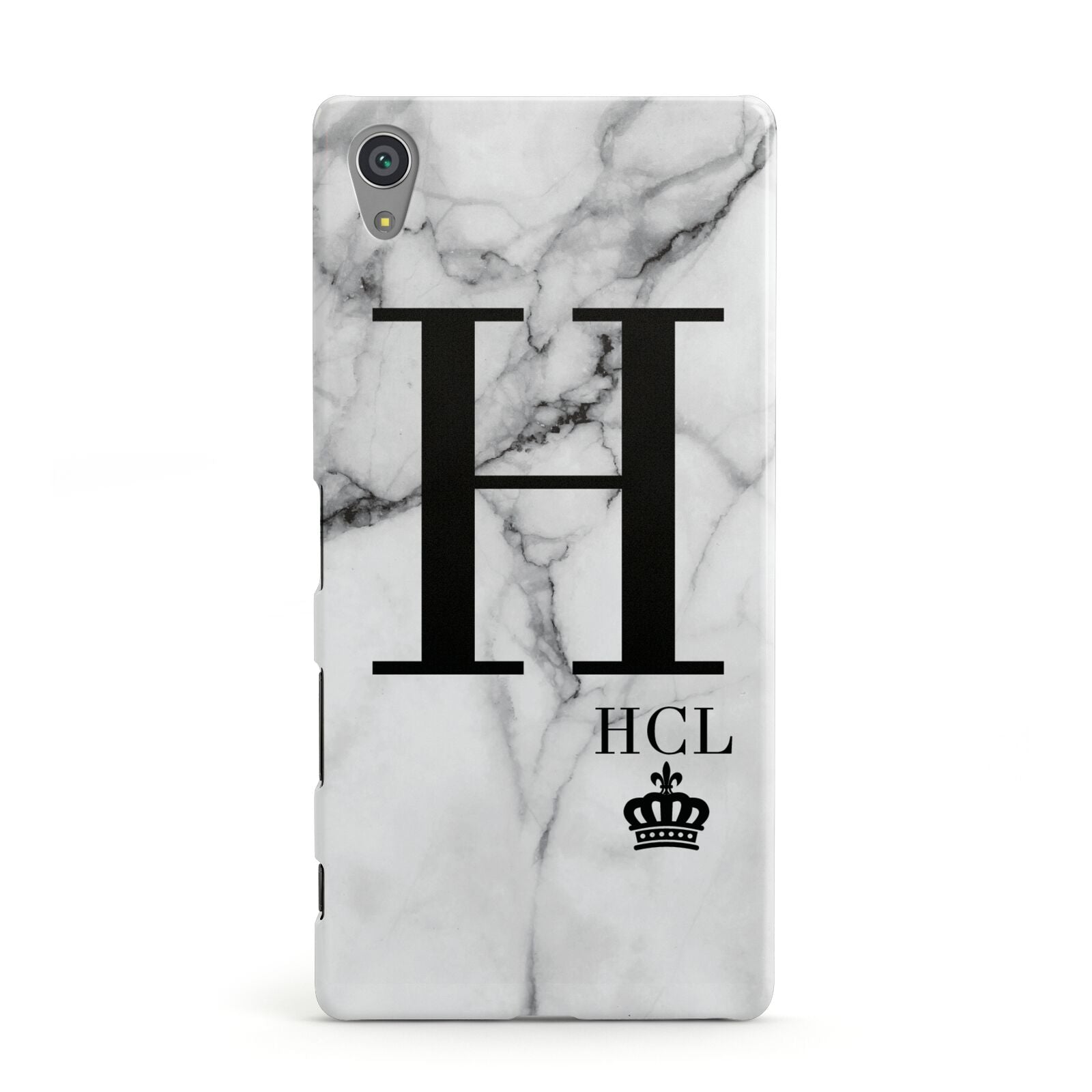 Personalised Marble Big Small Initials Sony Xperia Case
