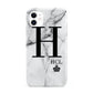 Personalised Marble Big Small Initials iPhone 11 3D Tough Case