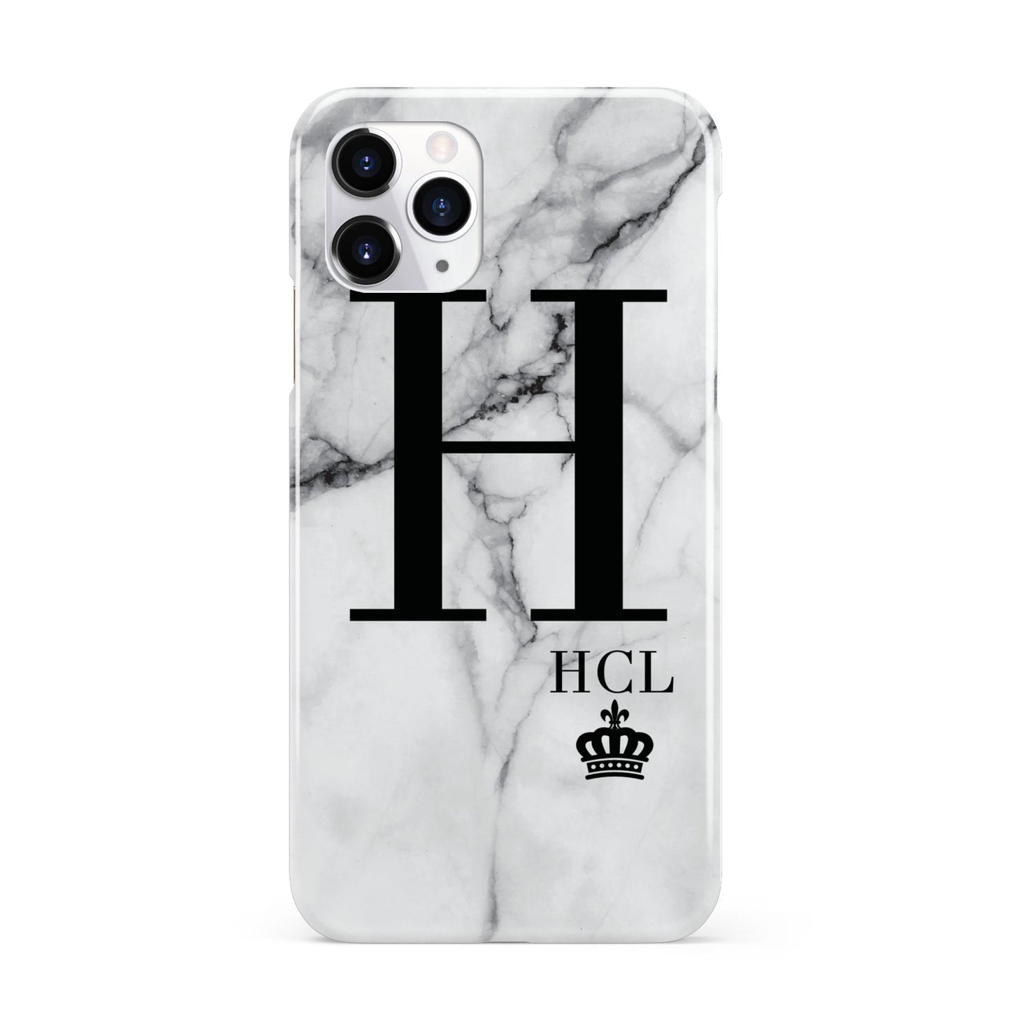 Personalised Marble Big Small Initials iPhone 11 Pro 3D Snap Case