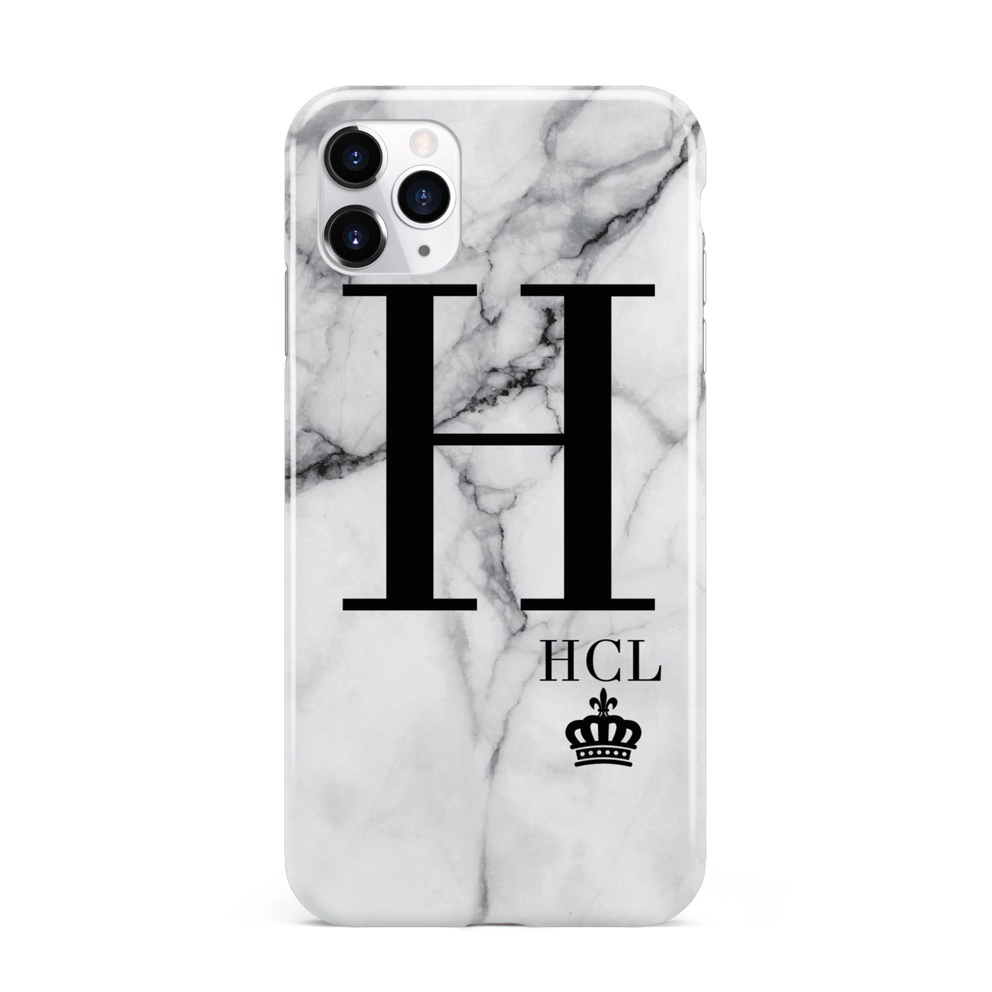 Personalised Marble Big Small Initials iPhone 11 Pro Max 3D Tough Case