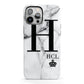 Personalised Marble Big Small Initials iPhone 13 Pro Max Full Wrap 3D Tough Case