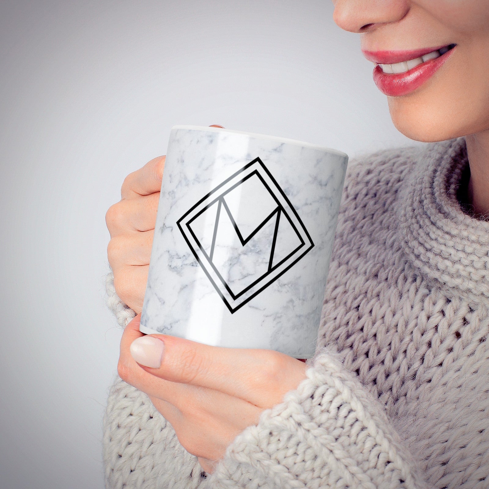 Personalised Marble Customised Initials 10oz Mug Alternative Image 6