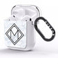 Personalised Marble Customised Initials AirPods Clear Case Side Image