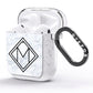 Personalised Marble Customised Initials AirPods Glitter Case Side Image