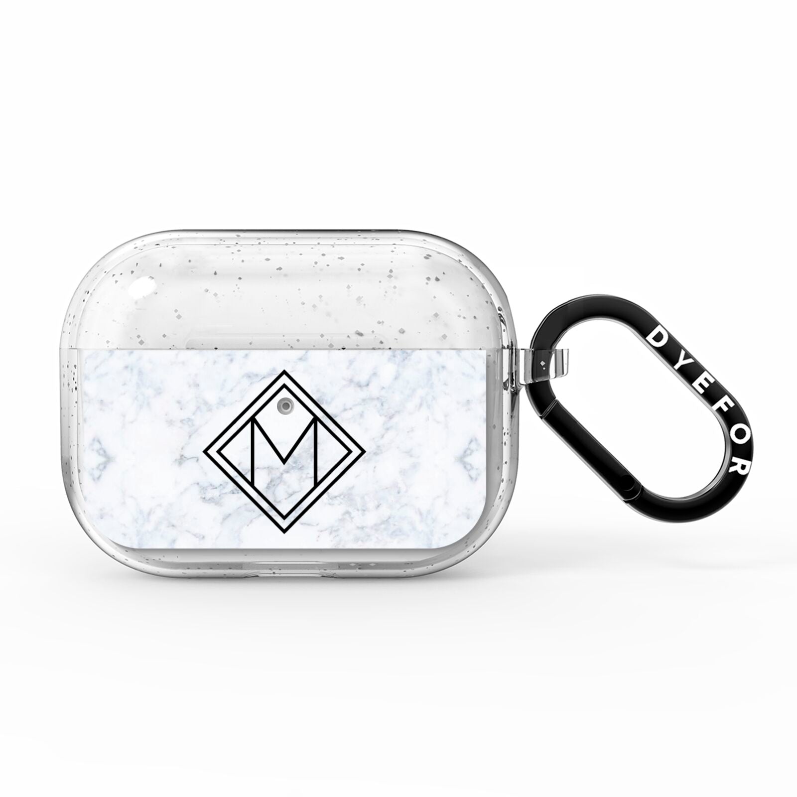 Personalised Marble Customised Initials AirPods Pro Glitter Case