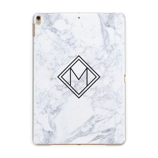 Personalised Marble Customised Initials Apple iPad Gold Case