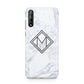 Personalised Marble Customised Initials Huawei Enjoy 10s Phone Case