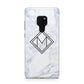 Personalised Marble Customised Initials Huawei Mate 20 Phone Case