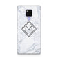 Personalised Marble Customised Initials Huawei Mate 20X Phone Case