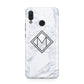Personalised Marble Customised Initials Huawei Nova 3 Phone Case