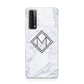 Personalised Marble Customised Initials Huawei P Smart 2021