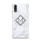 Personalised Marble Customised Initials Huawei P20 Phone Case