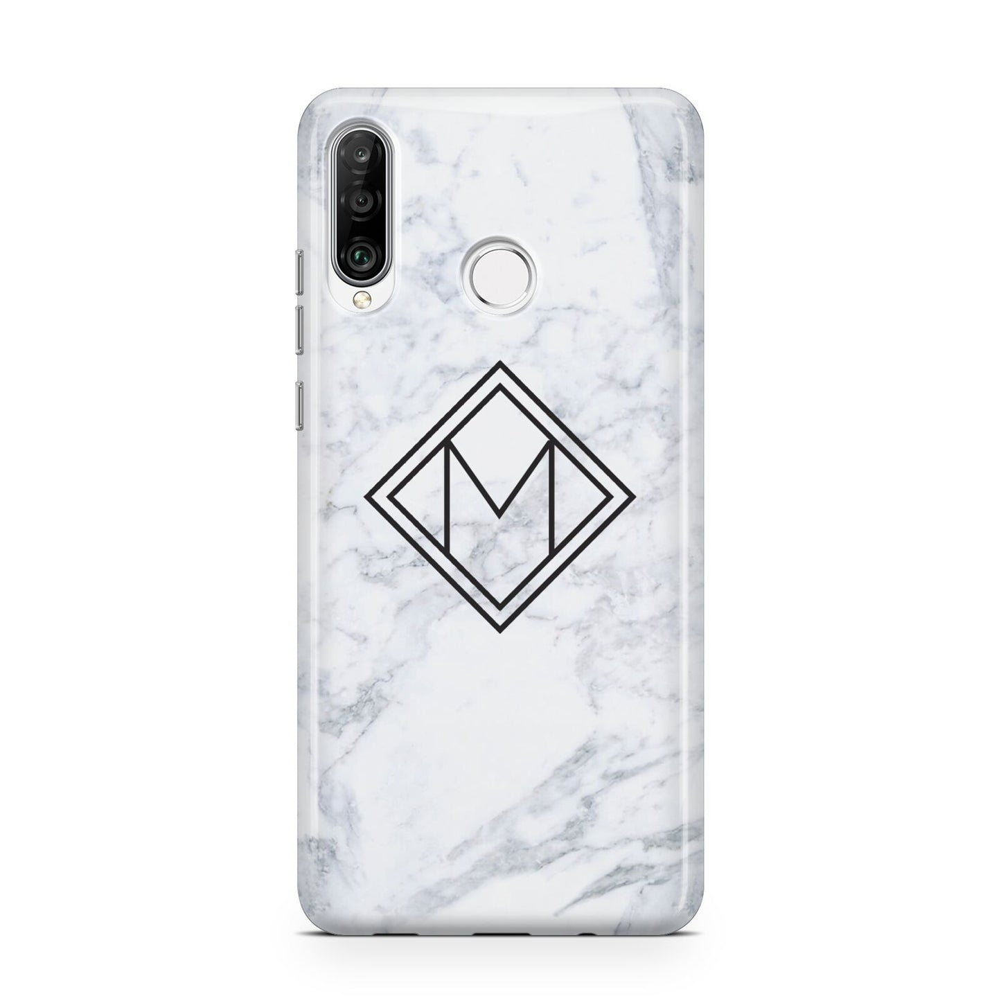Personalised Marble Customised Initials Huawei P30 Lite Phone Case