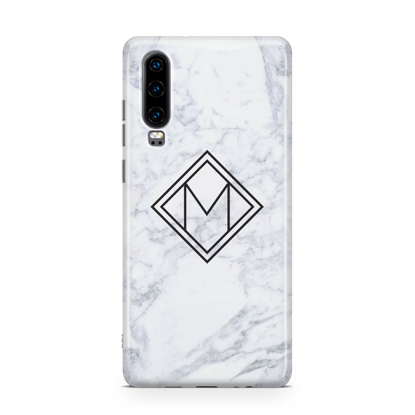Personalised Marble Customised Initials Huawei P30 Phone Case