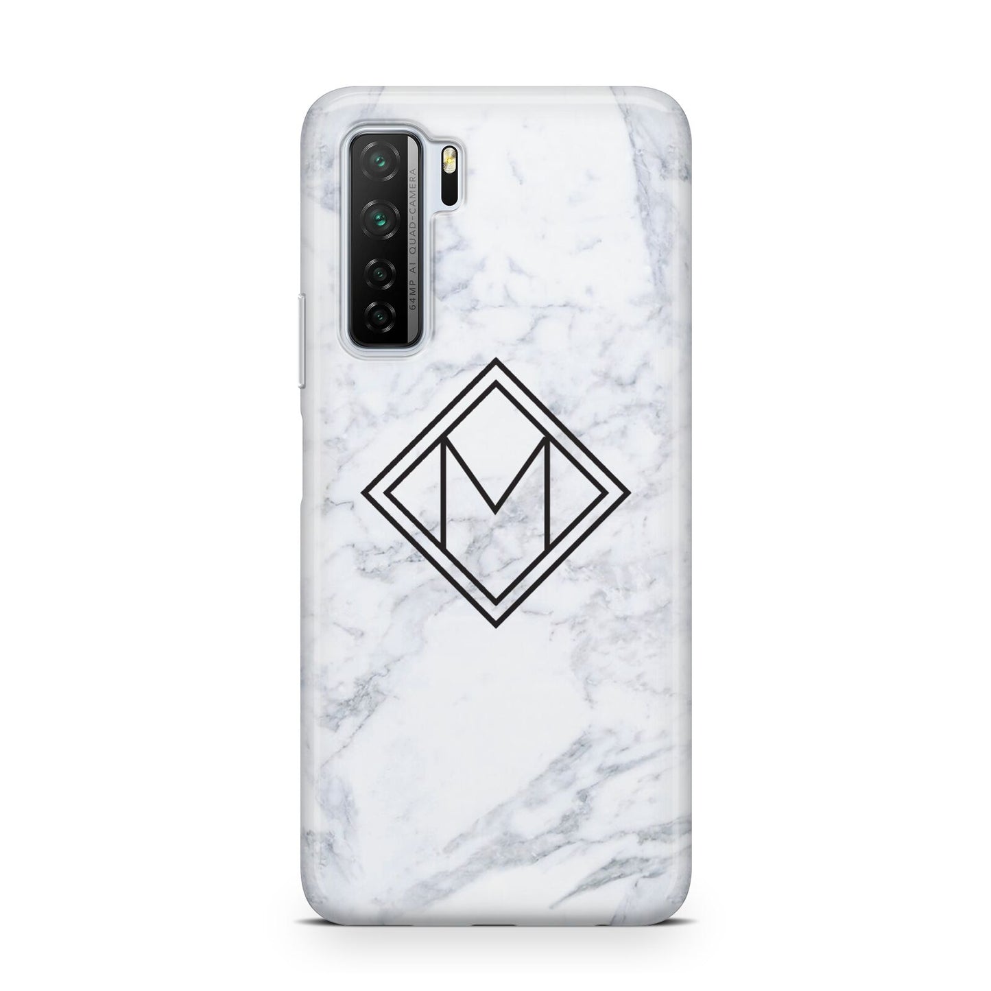 Personalised Marble Customised Initials Huawei P40 Lite 5G Phone Case