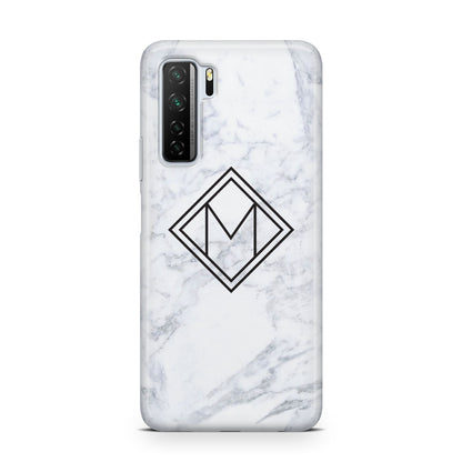 Personalised Marble Customised Initials Huawei P40 Lite 5G Phone Case