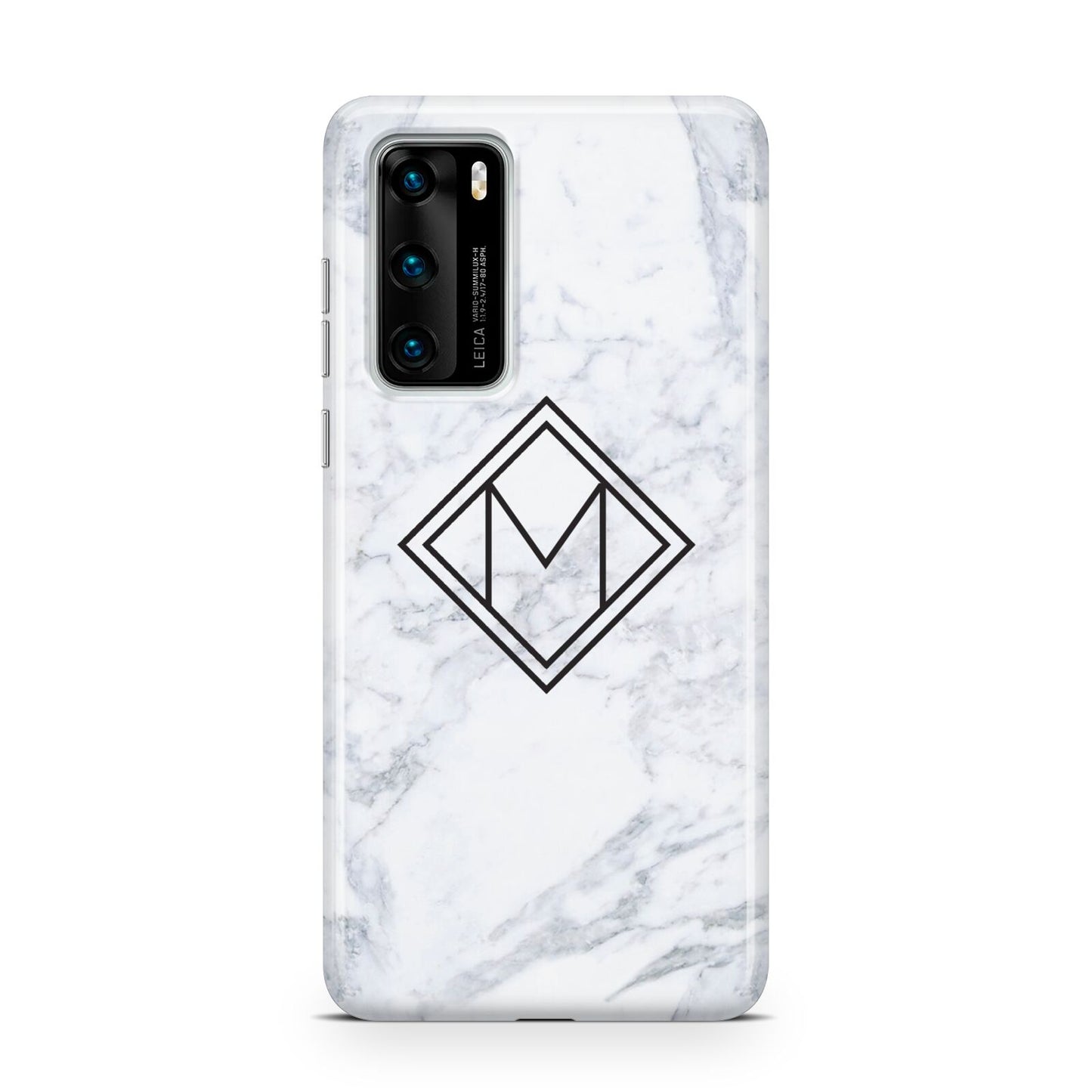 Personalised Marble Customised Initials Huawei P40 Phone Case