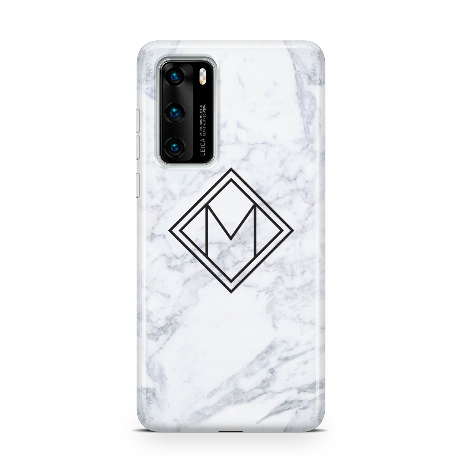 Personalised Marble Customised Initials Huawei P40 Phone Case