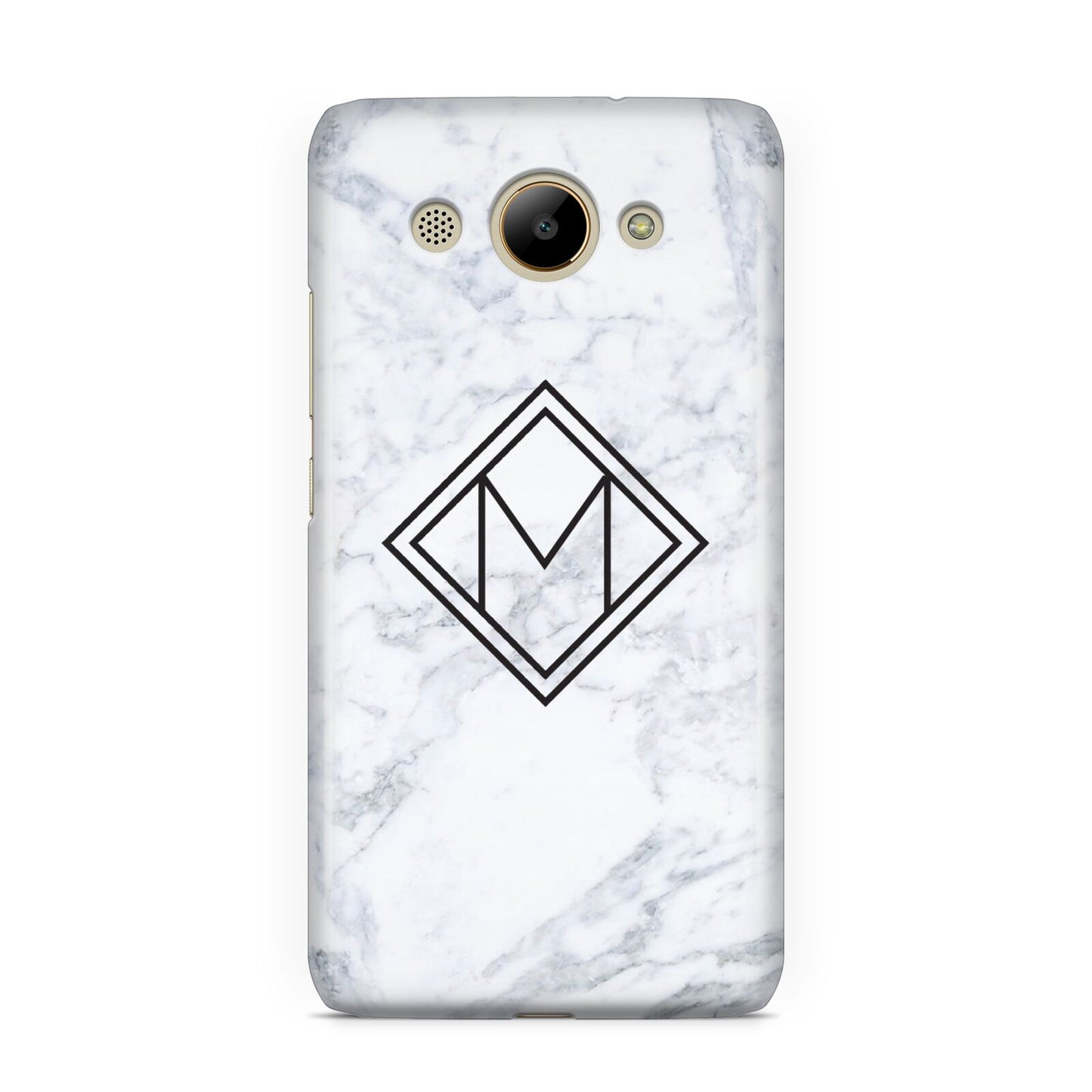 Personalised Marble Customised Initials Huawei Y3 2017