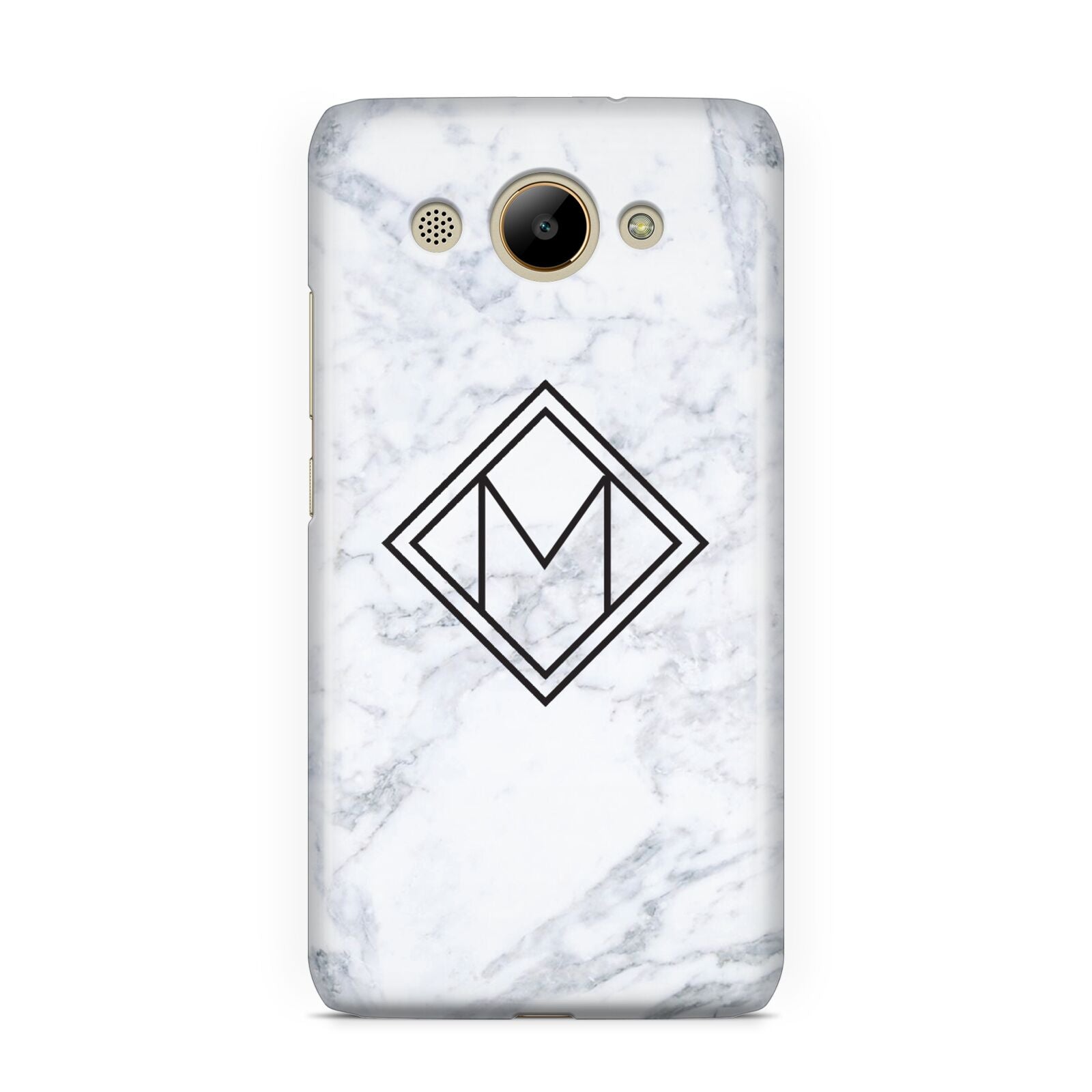 Personalised Marble Customised Initials Huawei Y3 2017