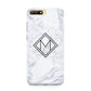 Personalised Marble Customised Initials Huawei Y6 2018