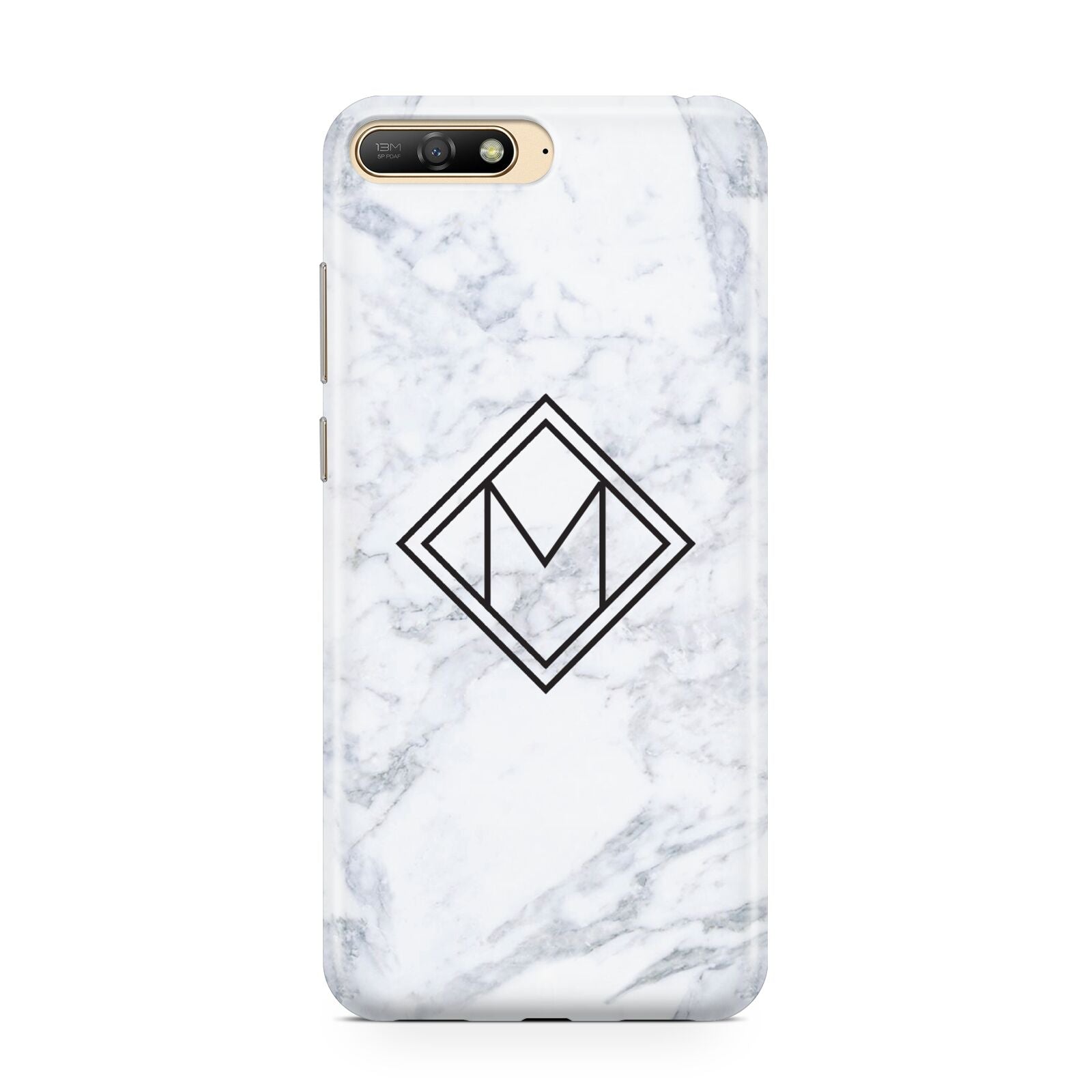 Personalised Marble Customised Initials Huawei Y6 2018