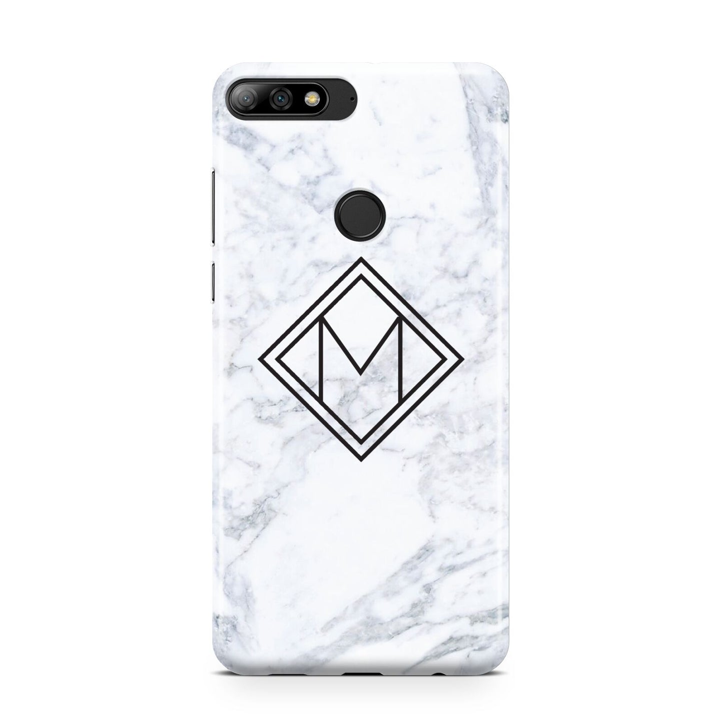 Personalised Marble Customised Initials Huawei Y7 2018