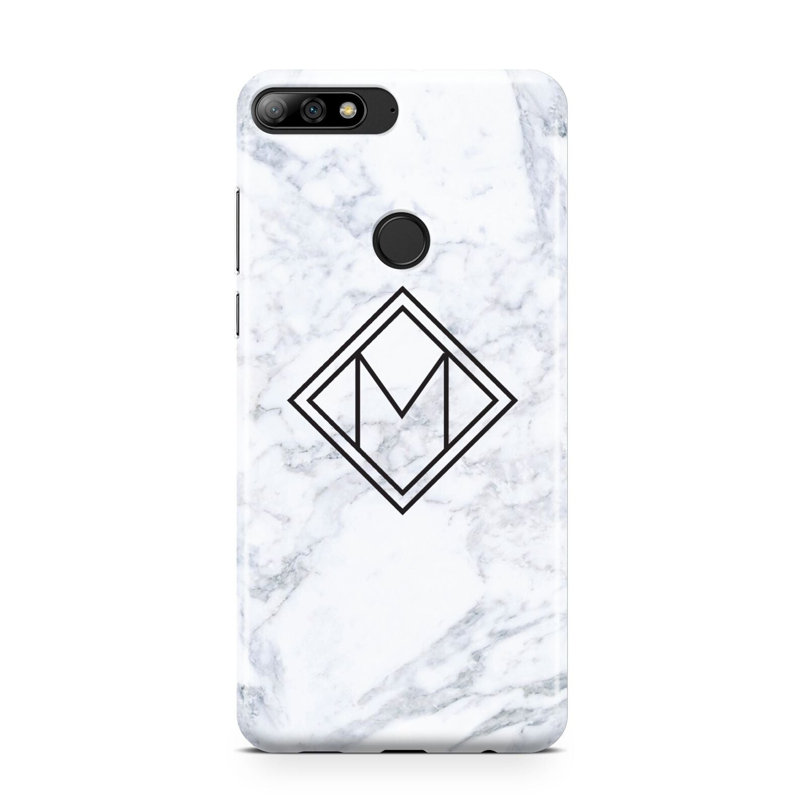 Personalised Marble Customised Initials Huawei Y7 2018