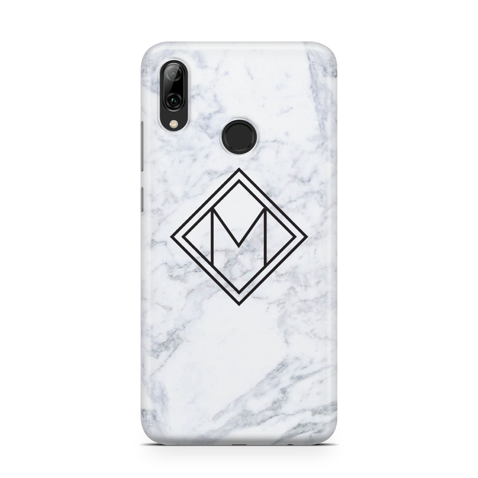 Personalised Marble Customised Initials Huawei Y7 2019