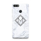 Personalised Marble Customised Initials Huawei Y9 2018