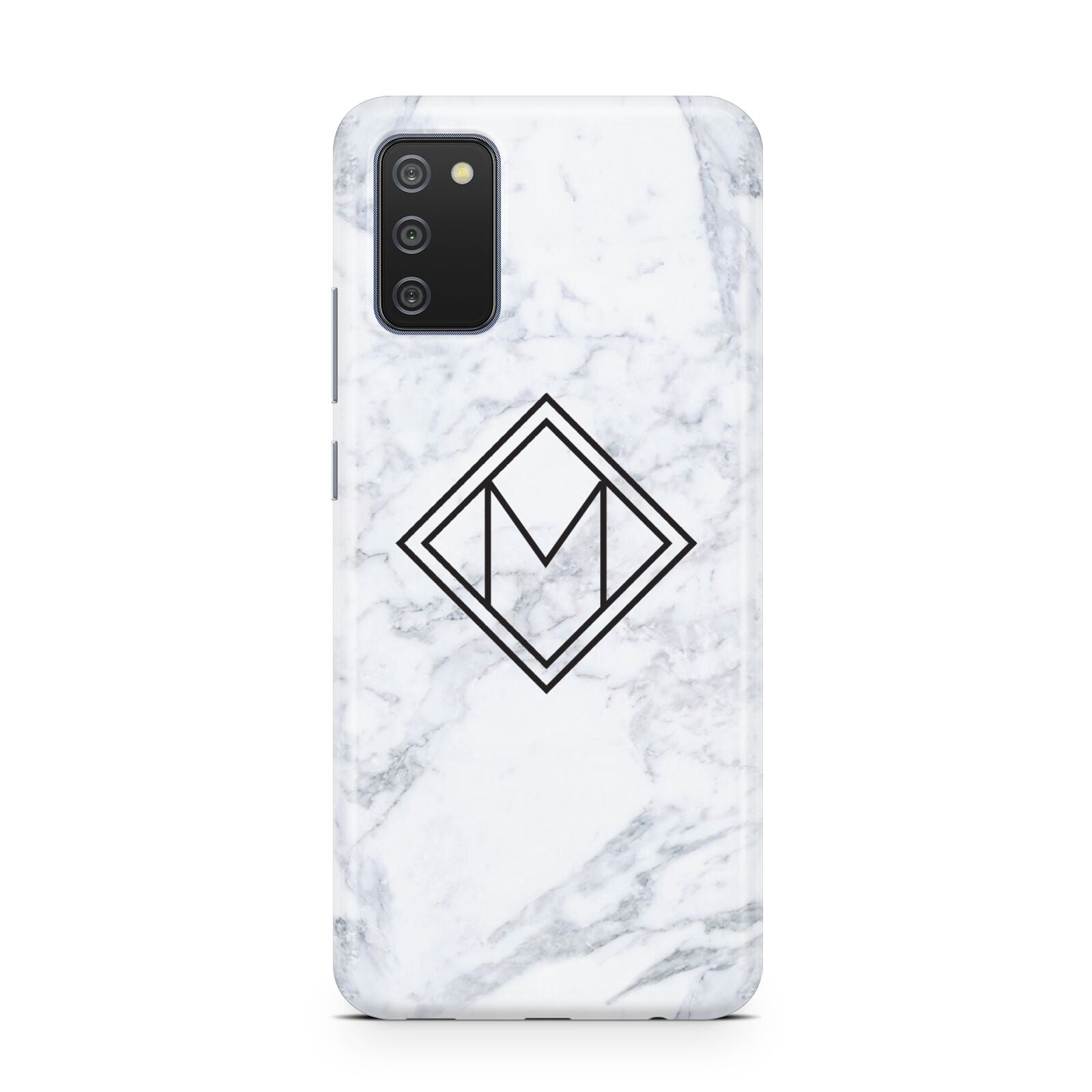 Personalised Marble Customised Initials Samsung A02s Case