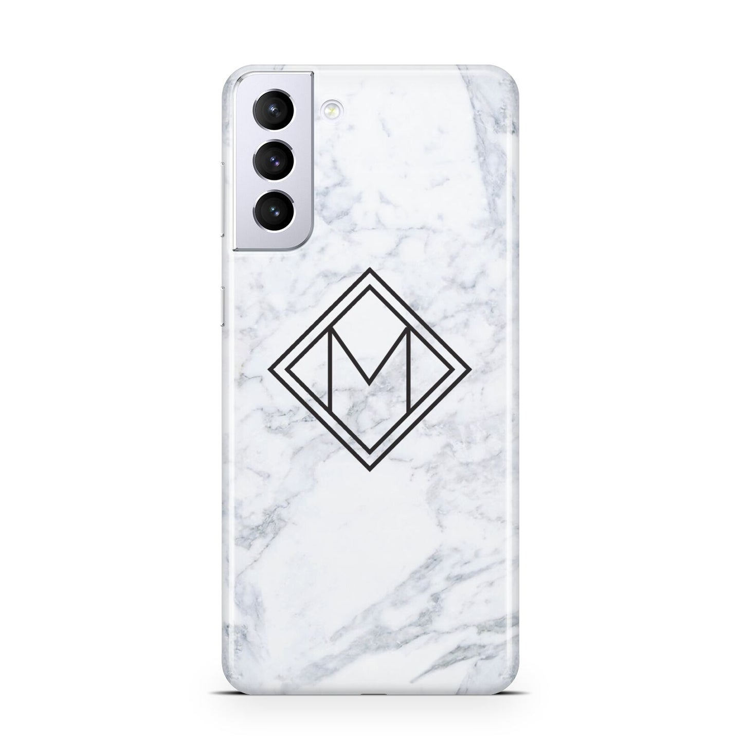 Personalised Marble Customised Initials Samsung S21 Plus Case
