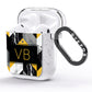 Personalised Marble Effect Initials AirPods Glitter Case Side Image
