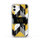 Personalised Marble Effect Initials Apple iPhone 11 in White with White Impact Case