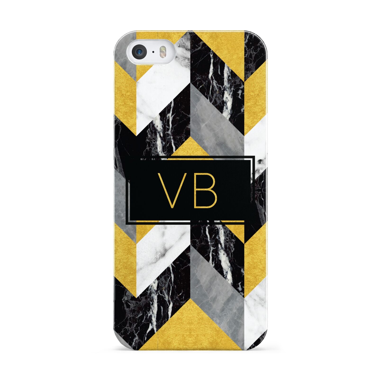Personalised Marble Effect Initials Apple iPhone 5 Case