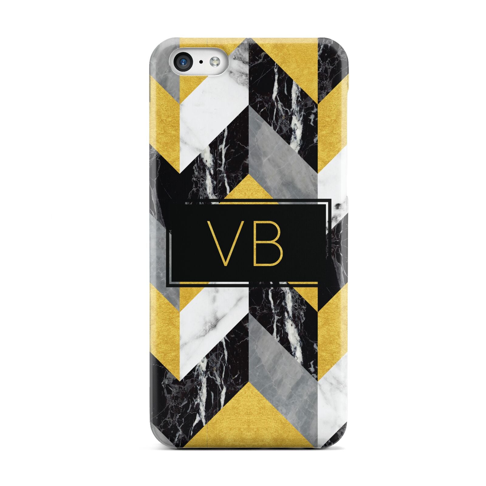 Personalised Marble Effect Initials Apple iPhone 5c Case